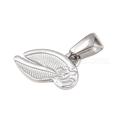 303ステンレススチールペンダント  ステンレス鋼色  リーフチャーム  9.5x16x1mm  穴：6x3mm&nbsp;STAS-K325-22B-P