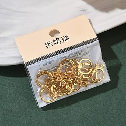 シェグレース製真鍮製フレンチフックピアス金具  カドミウムフリー＆ニッケルフリー＆鉛フリー  2ループで  18KGP本金メッキ  14x11.5x2mm  穴：1.6mm&nbsp;XGR0091G-88G