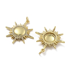 Латунные микропаве прозрачные подвески с фианитом KK-U060-10G