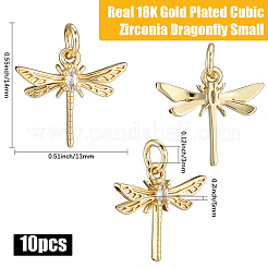 10 шт. Латунные подвески с микропаве&nbsp;KK-BBC0021-84