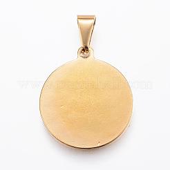Pendentifs en acier inoxydable 304 plaqué or 18 carat véritable&nbsp;STAS-H372-01H