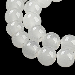 Hilos de cuentas redondas de vidrio imitación jade con pintura para hornear&nbsp;LS-DGLA-Q021-6mm-01