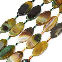 Натуральные полосатые агатовые бусы&nbsp;G-F825-A01-01B