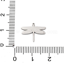 304ステンレススチールエナメルチャーム  トンボチャーム  ステンレス鋼色  ミッドナイトブルー  12x15x1mm  穴：0.7mm&nbsp;STAS-L022-488A-P