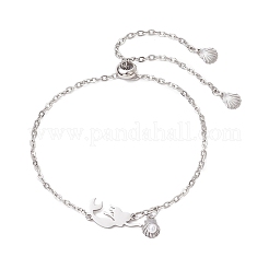 Браслеты из цепей и тросов из нержавеющей стали 304 BJEW-JB11616