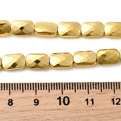 Стеклянные бусины с гальваническим покрытием  EGLA-F166-18G