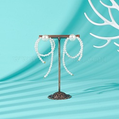 Orecchini pendenti con nappe rotonde e perline di conchiglia&nbsp;EJEW-TA00165
