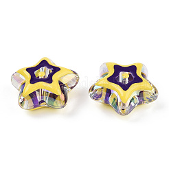 УФ-покрытие радужными переливающимися акриловыми бусинами OACR-A018-04C