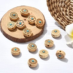 14шт 7 вида деревянных бусин&nbsp;WOOD-CJ0002-42