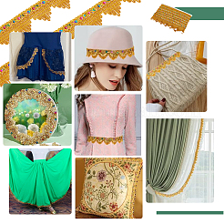 13 м полиэстеровая плетеная кружевная лента OCOR-WH0070-108B