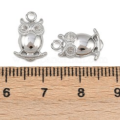 Подвеска в виде совы из нержавеющей стали 304 со стразами STAS-H242-02P