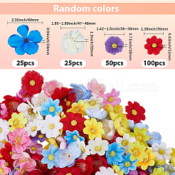 200шт 4 стиля тканевый искусственный цветок&nbsp;AJEW-SP0003-68