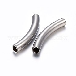 Европейские трубчатые бусины из нержавеющей стали 304 X-STAS-F174-19P-A