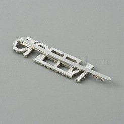 Слово королева сплав горный хрусталь заколки для волос&nbsp;FIND-WH0152-34G-S
