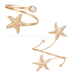 1 bracelet manchette en alliage avec perles en plastique pour femme&nbsp;BJEW-CY0001-14G