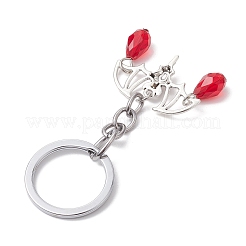 Брелок из сплава летучей мыши и стекла KEYC-JKC00856-03