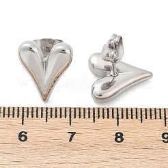 Некорневая нержавеющая сталь 304 серьги-гвоздики в форме сердца для женщин X-EJEW-F300-09P