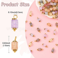 10 шт. подвески из стекла с эффектом потрескивания&nbsp;PALLOY-YW00067-01