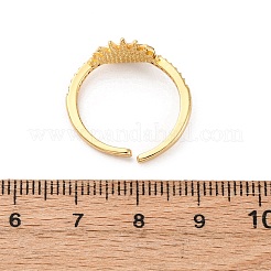 Латунные кольца-манжеты с микропаве из кубического циркония&nbsp;KK-D363-24C-G