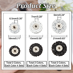 24 комплект из 6 кнопок из цинкового сплава BUTT-NB0001-49