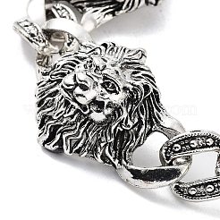 Bracelets de chaîne à maillons de lion en alliage rétro pour femmes et hommes&nbsp;BJEW-L684-006AS