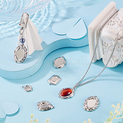 5 pz 5 stili 304 impostazioni cabochon pendente in acciaio inossidabile&nbsp;STAS-TA0005-72P