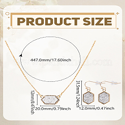 Комплекты из шестиугольных подвесок из сплава смолы и серег-подвесок для женщин&nbsp;SJEW-LP0001-52B