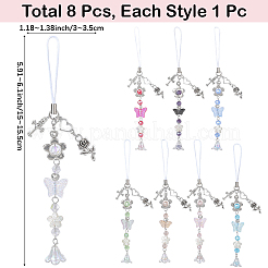 8 шт. ремешки для мобильных телефонов из акрила&nbsp;HJEW-SC00146