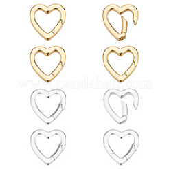 8 шт. 2-х цветные латунные кольца для пружинных затворов&nbsp;KK-PH0013-93