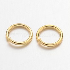 真鍮製オープンタイプ丸カン  ラウンド  カドミウムフリー＆鉛フリー  ゴールドカラー  8x1mm  18ゲージ  内径：6mm  約4300個/500g&nbsp;JRC8MM-G