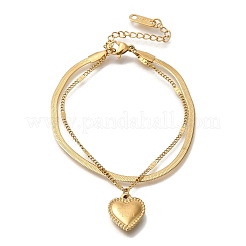 Многорядные браслеты из нержавеющей стали 304 BJEW-H620-02G