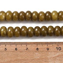 Teñidos naturales blancas abalorios de jade hebras&nbsp;G-G107-A44-01