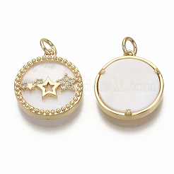 Латунные микро проложить кубического циркония подвески KK-R136-023-NF