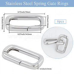 6 шт. пружинные запорные кольца из нержавеющей стали&nbsp;STAS-BBC0008-34B
