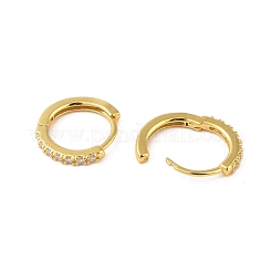 925 aretes de aro de plata de ley con micro pavé de circonitas cúbicas.&nbsp;STER-B004-17G