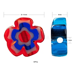 30шт стеклянные бусины миллефиори ручной работы LAMP-FS0001-02C