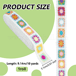 Ruban de polyester de style ethnique de 10 mètre&nbsp;OCOR-WH0101-210B