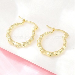 Латунные серьги обруча&nbsp;EJEW-D348-01G