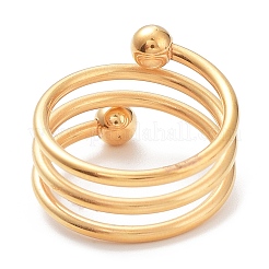 Ионное покрытие (ip) 304 нержавеющая сталь проволочная обмотка спиральные манжетные кольца RJEW-K244-08G