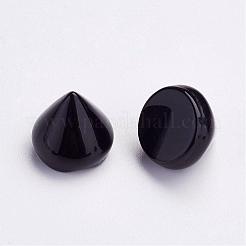 Cabochons de ágata negro naturales&nbsp;G-P287-B04