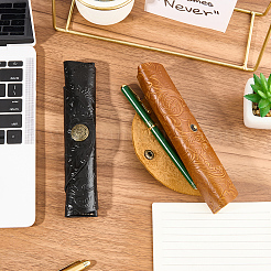 2 шт. 2-цветный пенал из коровьей кожи&nbsp;AJEW-GF0011-77