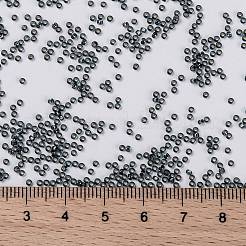 MIYUKIラウンドロカイユビーズ  日本製シードビーズ  15/0  （rr2426)シルバーラインモンタナ  1.5mm  穴：0.7mm  約5555個/10g&nbsp;X-SEED-G009-RR2426