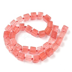 Вишневого кварца стеклянные бусы пряди G-D338-A08