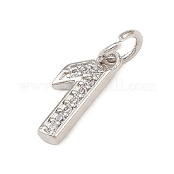 Латунные микропаве прозрачные кубические циркониевые подвески&nbsp;KK-G544-04P