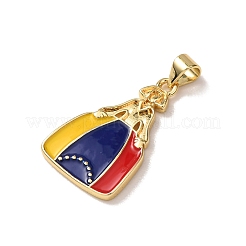 Venezolanische Messing-Emaille-Anhänger&nbsp;KK-P352-01C-G
