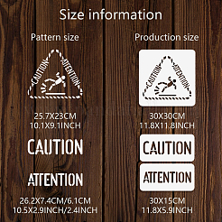 Осторожно внимание домашнее животное рисунок трафареты наборы DIY-WH0416-0041