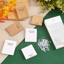 120 шт. 6 стильных пустых держателя для сережек из крафт-бумаги для демонстрации сережек DIY-PH0009-95