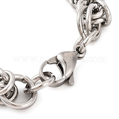 Bracciali a catena con cordino in acciaio inossidabile 304 per donna&nbsp;BJEW-G711-07P