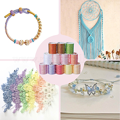 12 рулон полиэстеровых швейных ниток цвета радуги OCOR-WH20074-02C