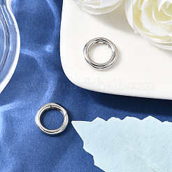 2 шт. 925 кольца пружинного затвора из стерлинговой стали STER-BBC0008-62